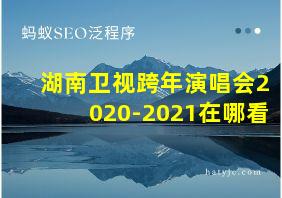 湖南卫视跨年演唱会2020-2021在哪看