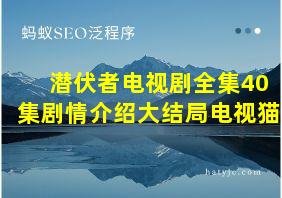 潜伏者电视剧全集40集剧情介绍大结局电视猫