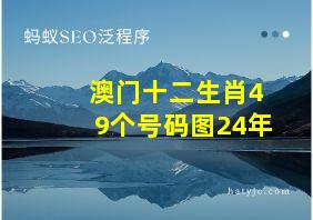 澳门十二生肖49个号码图24年