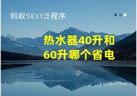 热水器40升和60升哪个省电