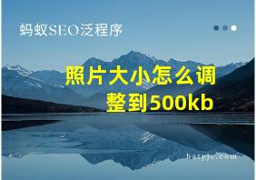 照片大小怎么调整到500kb