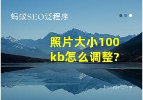 照片大小100kb怎么调整?