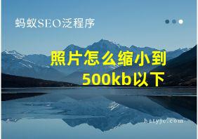 照片怎么缩小到500kb以下