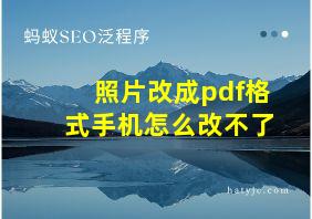 照片改成pdf格式手机怎么改不了