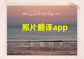 照片翻译app