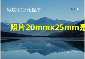 照片20mmx25mm是几寸