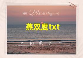 燕双鹰txt