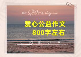 爱心公益作文800字左右