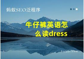 牛仔裤英语怎么读dress