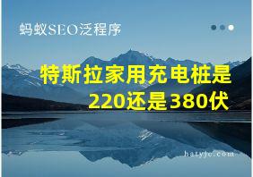 特斯拉家用充电桩是220还是380伏