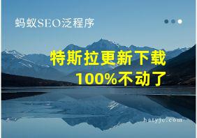 特斯拉更新下载100%不动了