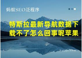 特斯拉最新导航数据下载不了怎么回事呢苹果