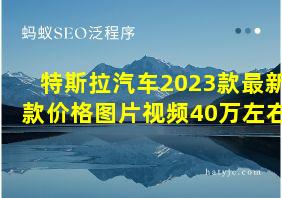 特斯拉汽车2023款最新款价格图片视频40万左右