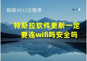 特斯拉软件更新一定要连wifi吗安全吗