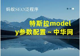 特斯拉modely参数配置～中华网