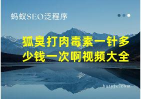 狐臭打肉毒素一针多少钱一次啊视频大全