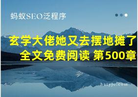 玄学大佬她又去摆地摊了全文免费阅读 第500章