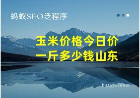 玉米价格今日价一斤多少钱山东