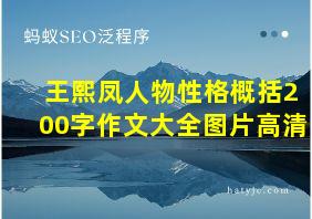 王熙凤人物性格概括200字作文大全图片高清