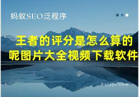 王者的评分是怎么算的呢图片大全视频下载软件