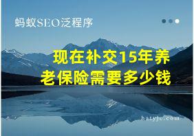 现在补交15年养老保险需要多少钱