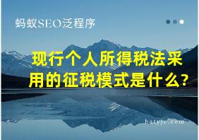 现行个人所得税法采用的征税模式是什么?