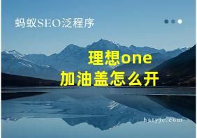 理想one加油盖怎么开