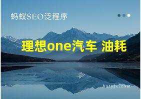 理想one汽车 油耗