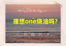 理想one烧油吗?