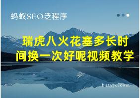 瑞虎八火花塞多长时间换一次好呢视频教学