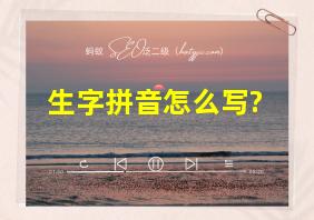 生字拼音怎么写?