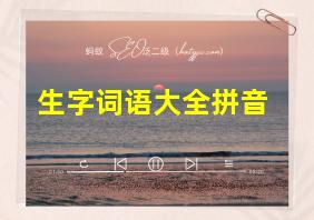 生字词语大全拼音