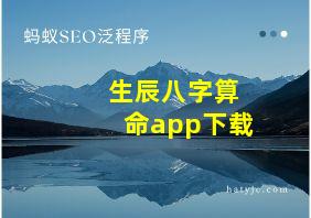 生辰八字算命app下载