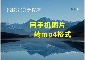 用手机图片转mp4格式