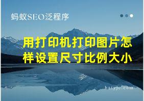 用打印机打印图片怎样设置尺寸比例大小