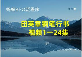 田英章钢笔行书视频1一24集