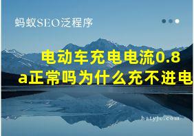 电动车充电电流0.8a正常吗为什么充不进电