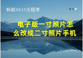 电子版一寸照片怎么改成二寸照片手机