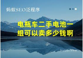 电瓶车二手电池一组可以卖多少钱啊