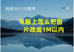 电脑上怎么把图片改成1M以内