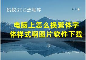 电脑上怎么换繁体字体样式啊图片软件下载