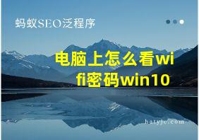 电脑上怎么看wifi密码win10