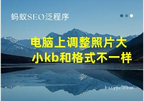 电脑上调整照片大小kb和格式不一样