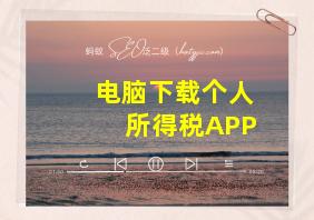 电脑下载个人所得税APP