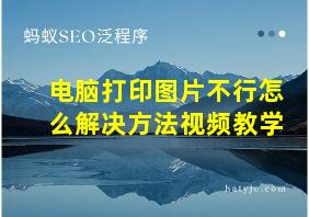 电脑打印图片不行怎么解决方法视频教学