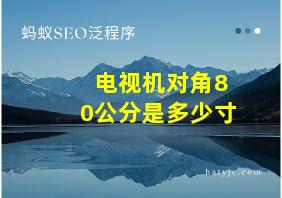 电视机对角80公分是多少寸