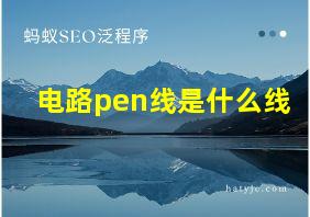 电路pen线是什么线