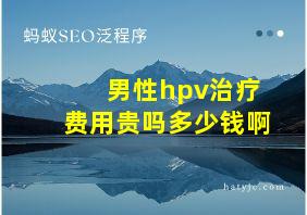 男性hpv治疗费用贵吗多少钱啊