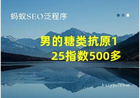 男的糖类抗原125指数500多