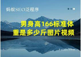 男身高166标准体重是多少斤图片视频